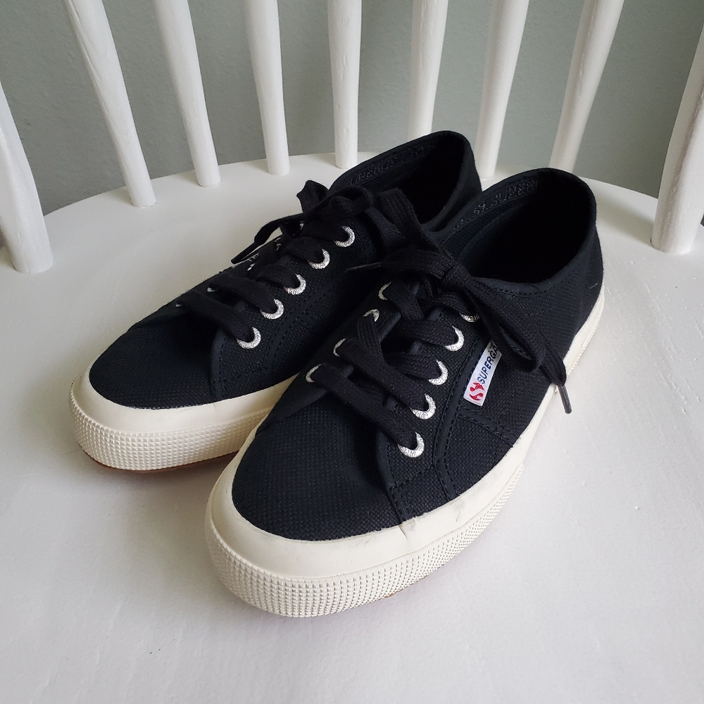 Superga black sneakers 38 or US 7 1/2